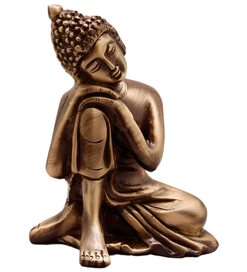 eCraftIndia Metal Resting Buddha on Knee