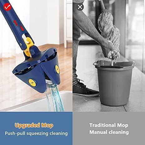 360° Blue Squeezing Triangular Easy Cleaning Mop