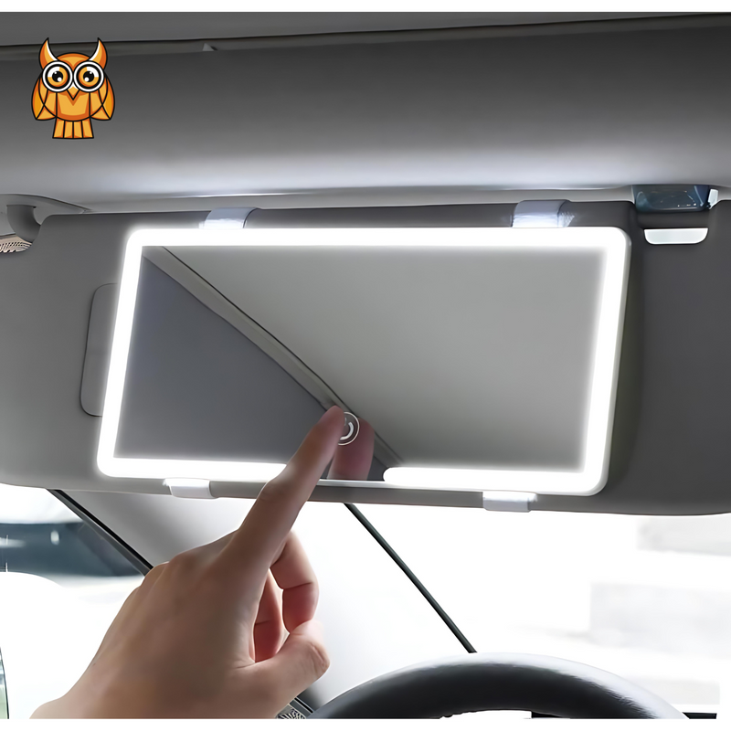 QuirkMart Rechargeable Car Makeup Mirror with LED Lights