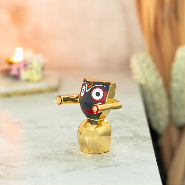 Jagannath Murti | 24K Gold Plated | Jagannath Idol for Home