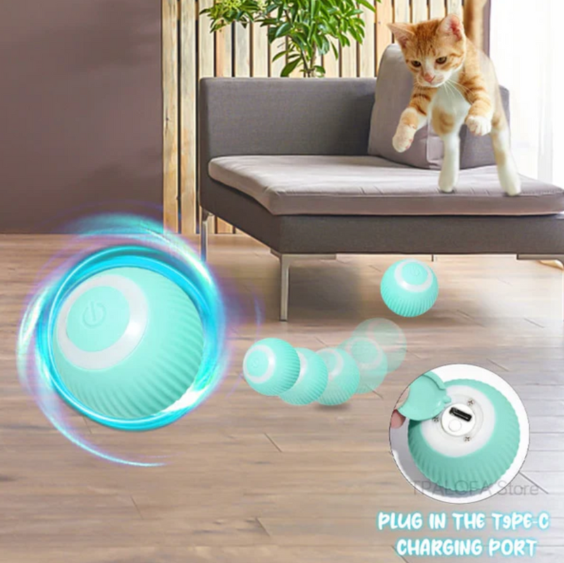 Automatic Smart Teasing Pet Ball, Smart Self Teasing Rolling Pet Ball