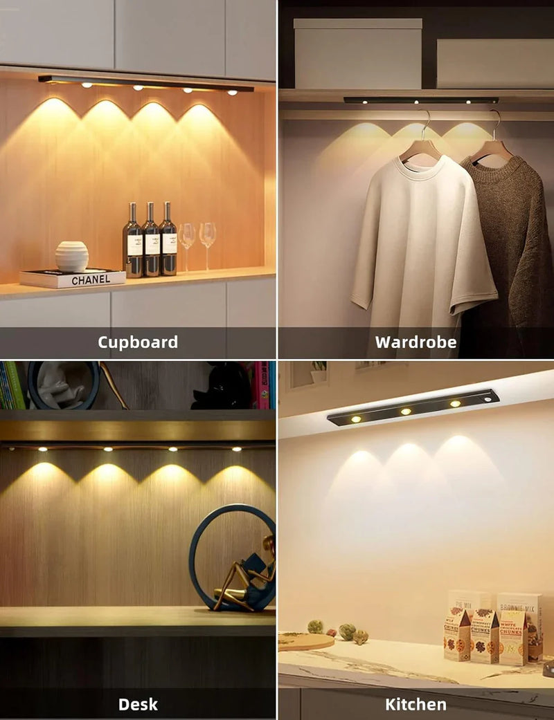 Ultra-Thin LED Closet Light with Motion Sensor and Adjustable Brightness