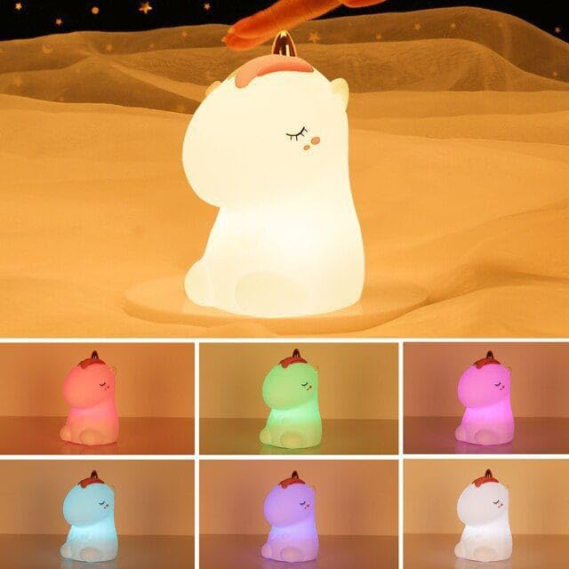 Kawaii Unicorn Night Light- Rechargeable Silicone Lamp